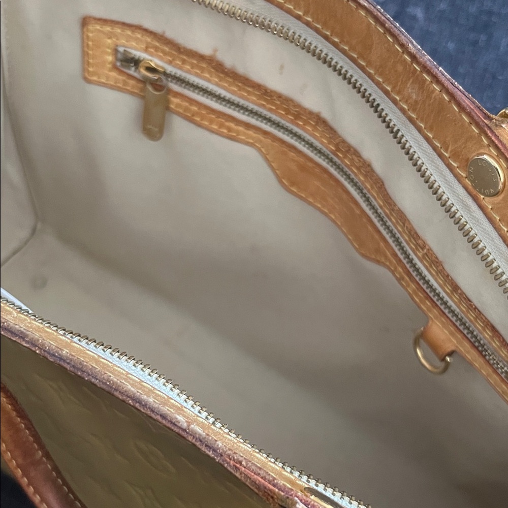 Louis Vuitton Yellow Patent Monogram Tote with Leather Trim original lv strap - Picture 2 of 14